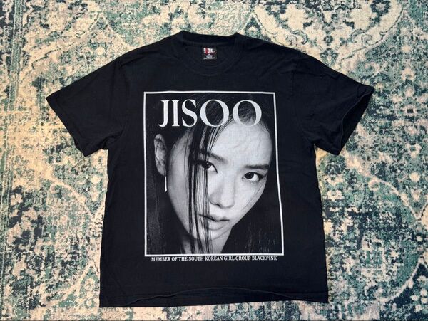 BLACKPINK JISOO ブラックピンク ジス フォト Tシャツ ブートレグ bootleg tee 中古品 XLサイズ