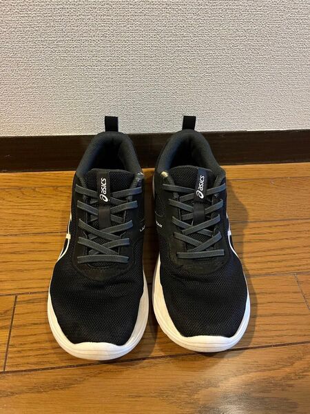 アシックス asics 23センチ 黒 スニーカー ランニングシューズ 23cm ジュニアスニーカー レーザービーム
