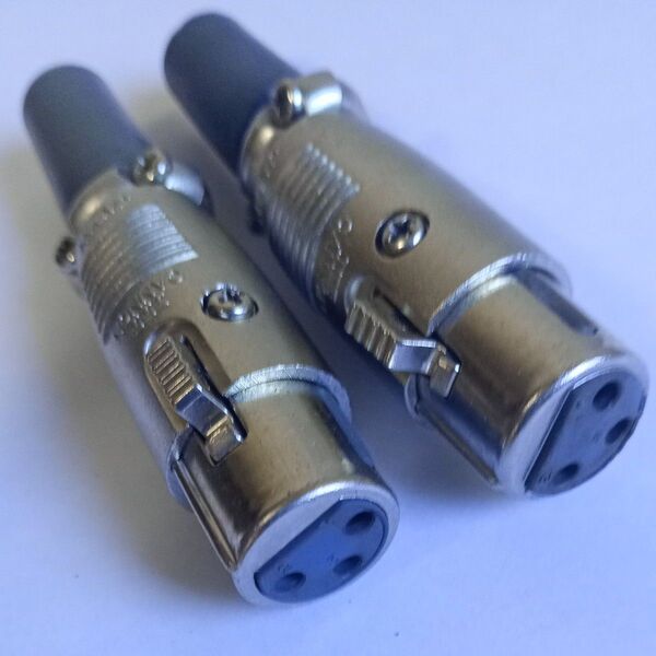 キャノン3ピンコネクタ (XLR3-11C)メス 2個 XLR