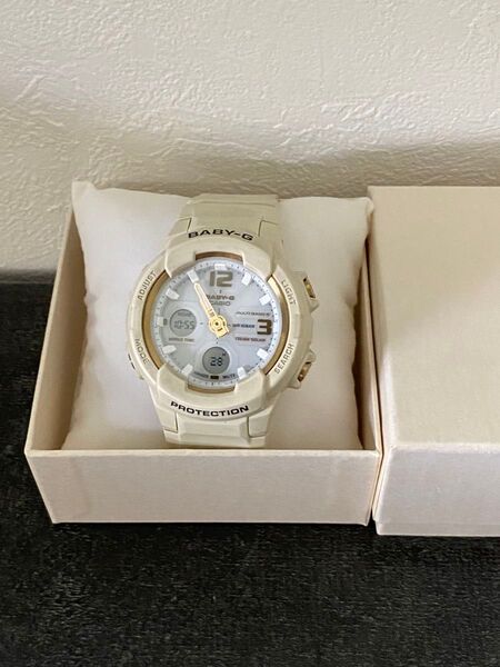BABY-G ベージュ ソーラー充電 4年前に購入 正常稼働 BABY-G カシオ G-SHOCK 稼働品 ケース付き