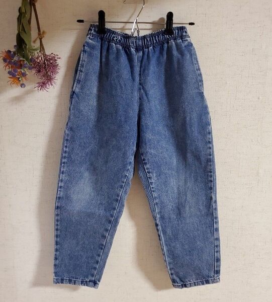 GU キッズ デニムパンツ シェフパンツ 130cm