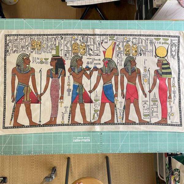 【古代エジプト壁画模様布】アート素材・インテリアファブリック