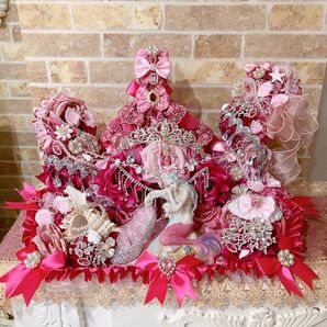 メルヘンなプリンセスフラワーアレンジ夢見るマーメイド造花アレンジ