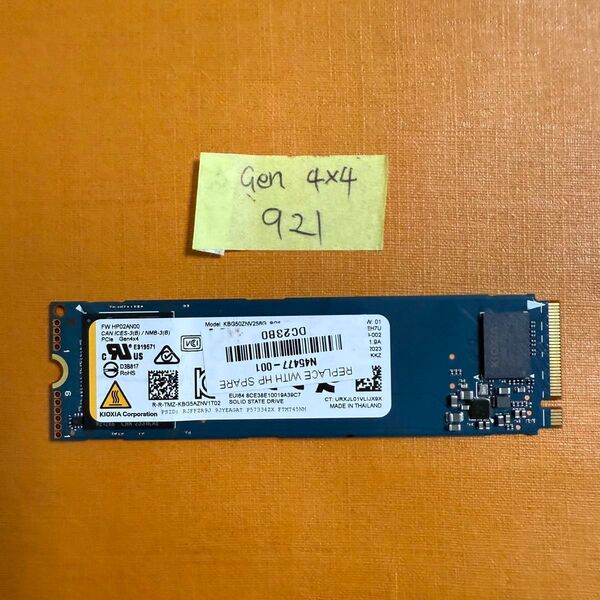 921時間 ★gen4 x 4 NVME 256Gb M.2 2280 SSD