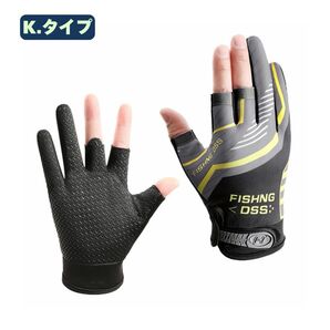 フィッシンググローブ 3本指カット 釣り手袋 UVカット 滑り防止 3フィンガー グローブ 手袋 夏用