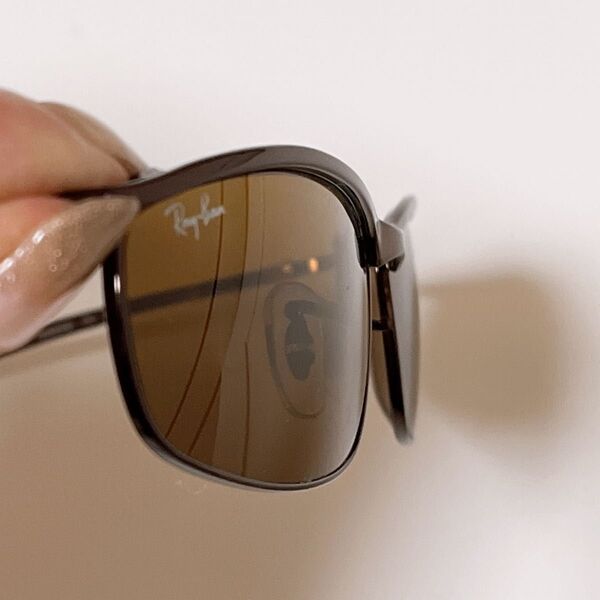 美品 RAY-BAN レイバン ミラー サングラス RB3177 ELEGANCE ブラウン Ray-Ban 眼鏡 メンズ