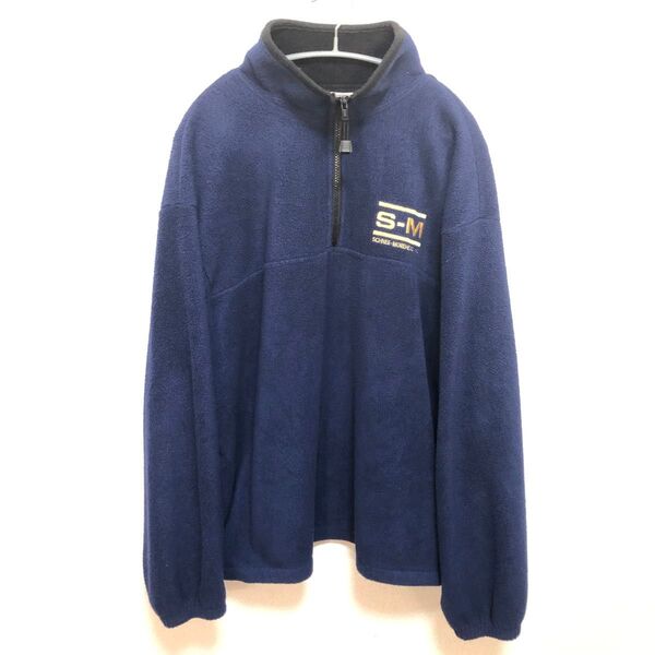 SCHEELS ハーフジップフリースプルオーバー ネイビー S-M