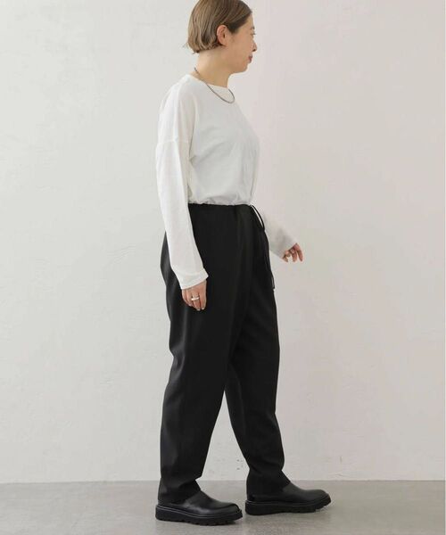 今期 JOURNAL STANDARD LUXE トロピカルクロスパンツ 2025ss ジャーナルスタンダード Free ブラック