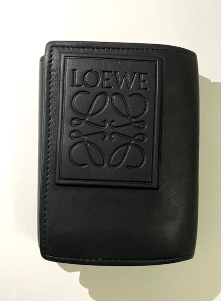 LOEWE ロエベ 三つ折り財布 サテンカーフ ブラック