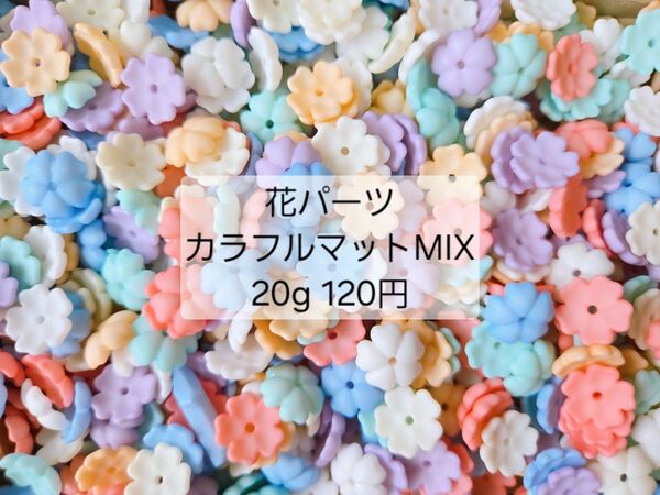 アクリル 花 パーツ フロスト マット MIX 20gl 120円