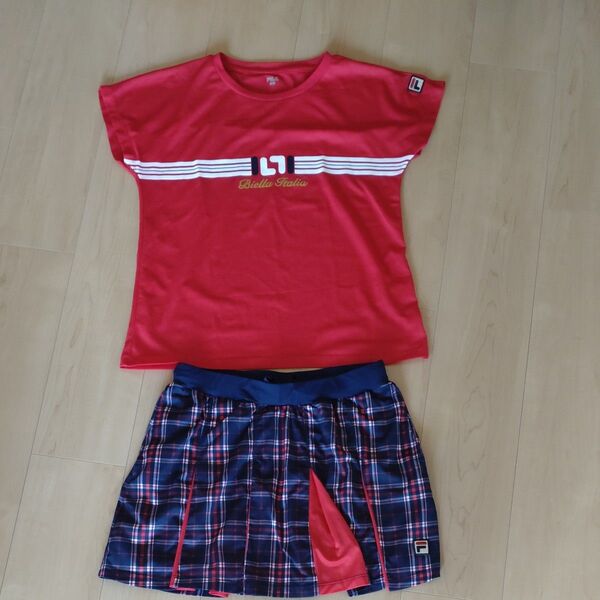FILA テニスウェア スコート&トップスセット Lサイズ レディース