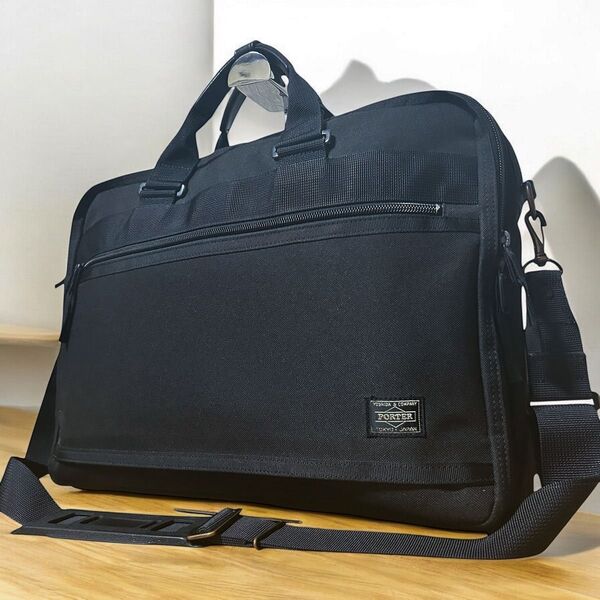 良品 ポーター PORTER ビジネスバッグ ブリーフケース A4収納 通勤 会社 ショルダーバッグ ブラック 黒 2way
