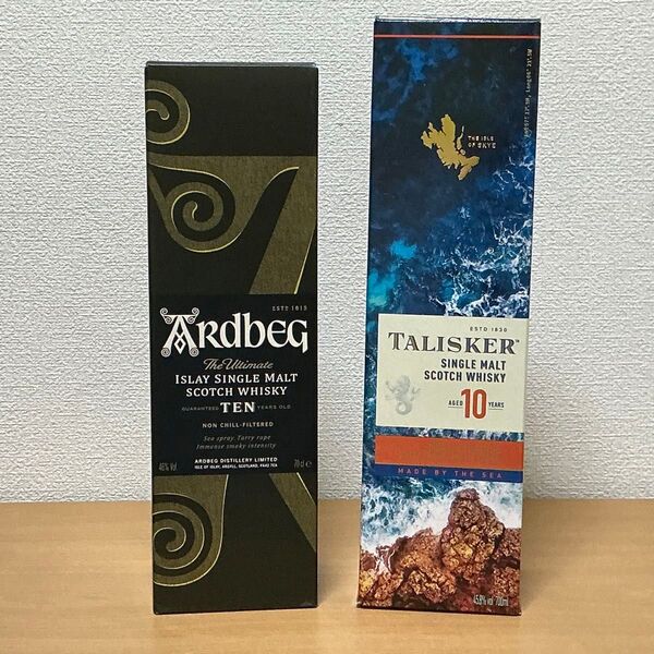 アードベッグ 10年とタリスカー10年の2本セット新品未開封スモーキーウイスキー飲み比べ