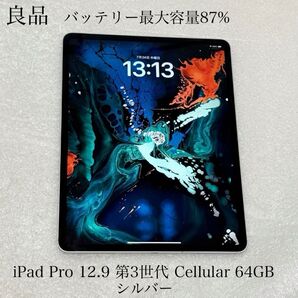 良品 バッテリー最大容量87% iPad Pro 12.9インチ 第3世代 Cellular 64GB シルバー SIMフリー