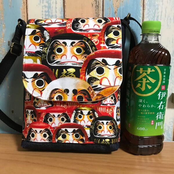 775 だるま 赤色 達磨 ダルマ 昭和レトロ ハンドメイド スマホポーチ