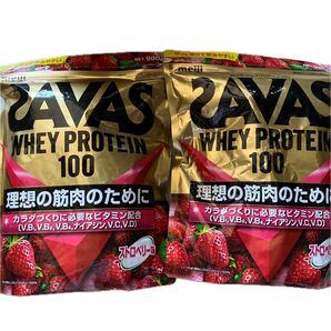 SAVAS ホエイプロテイン100 ストロベリー味 2袋セット