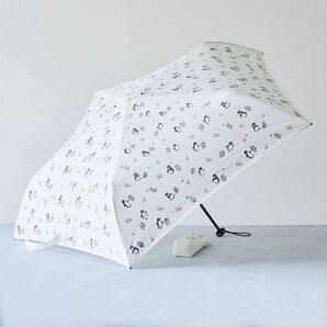 Suicaのペンギン 軽量 折りたたみ傘 花 ホワイト