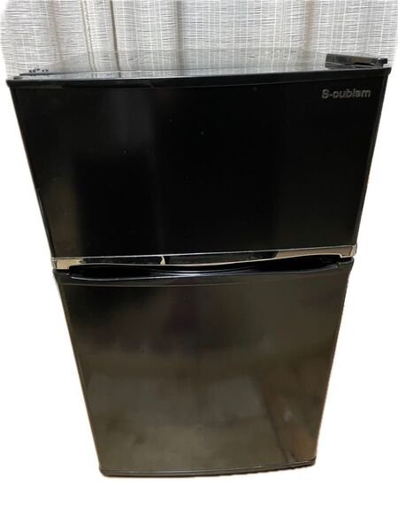 S-cubism エスキュービズム 2ドア ノンフロン冷凍冷蔵庫 90L 2017年製 WR-2090BK 1人暮らし用 送料込