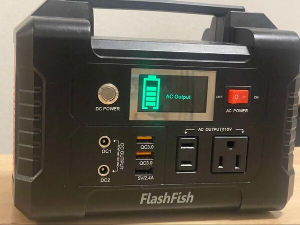 FlashFish ポータブル電源 ACケーブルなし