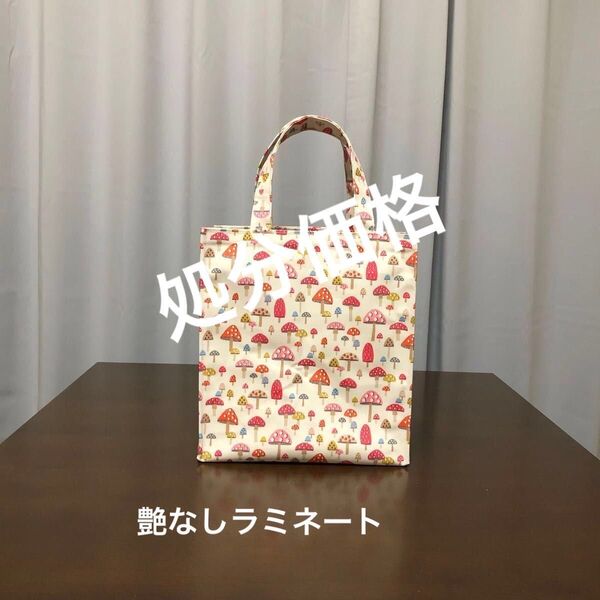 ハンドメイド 艶なしラミネート見返しスクエアトートバッグ(キャスキッドソン)