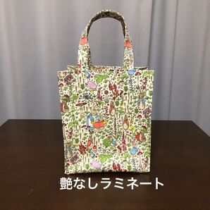 ハンドメイド ラミネート見返し付紙袋風ミニバッグ(キャスキッドソン)