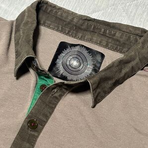 【希少】フェリシモ haco.MEN(JPEGG)半袖ポロシャツ・グレージュ 4 (当時L・最近のS〜M)麻入り 2010年代