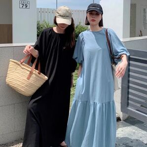 新品 birthday bash ボリュームスリーブワンピース ブラック