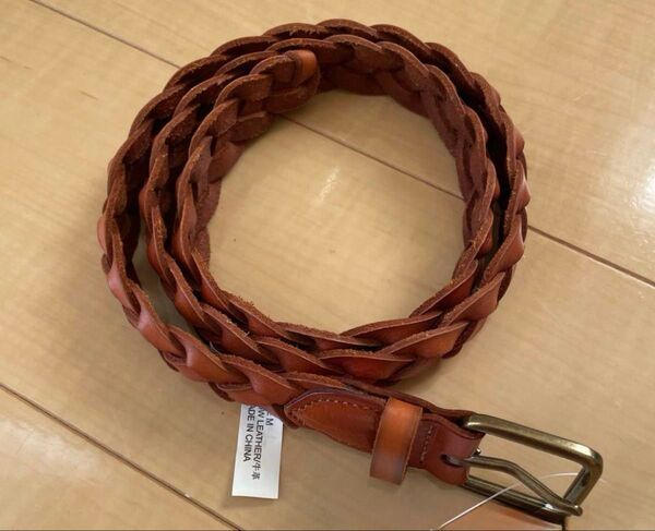 GAP ギャップ 牛革 編み込み レザー ベルト M