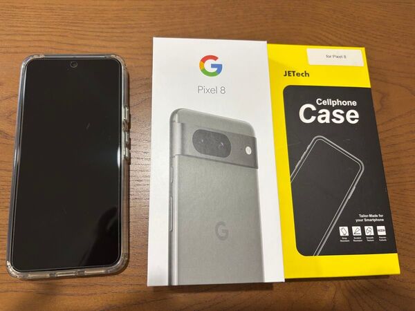 美品 Google Pixel 8 Hazel 128GB 中古 SIMフリー JETechカバー付