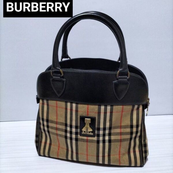 BURBERRYハンドバッグ シャドーホースノバチェック 希少ヴィンテージバーバリーshelter under