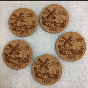 137♪コルク素材 コースター5枚セット