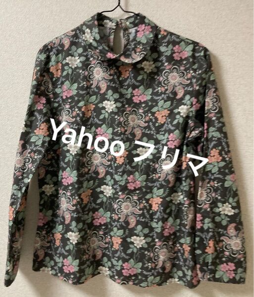 ハンドメイド 新品 liberty(リバティ)の丸襟ブラウス L ラセンビィ・コットン 貴重