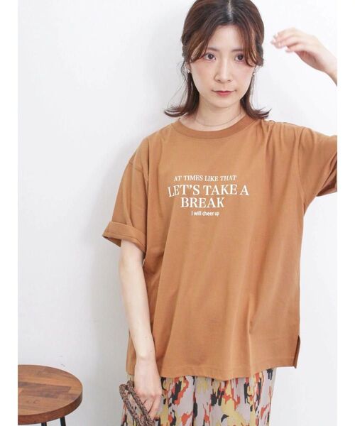 未使用 サマンサモスモスブルー ロゴプリントTシャツ Samansa Mos2 blue