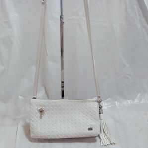 ラ バガジェリー LA BAGAGERIE ショルダーバッグ白 美品