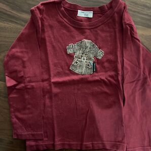 コムサデモード 長袖Tシャツ 110A レッド
