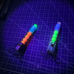 アングラーズフラワー えだまめグロー 2個 8本針 イカ釣り エギング