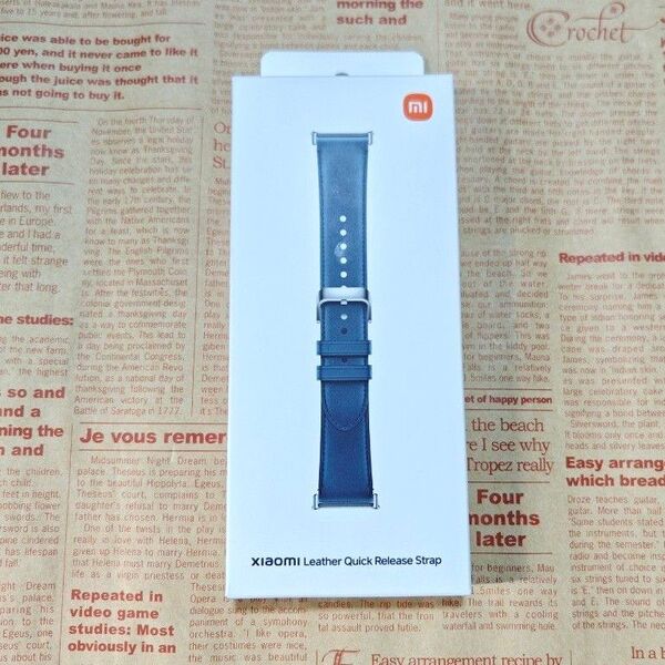Xiaomi Smart Band 9 Pro 純正レザーストラップ ブルー 交換バンド クイックリリース