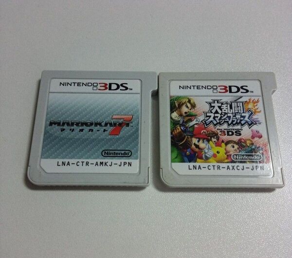 ニンテンドー3DSソフト 大乱闘スマッシュブラザーズ for ニンテンドー3DS マリオカート7 2個セット 中古品 ソフトのみ