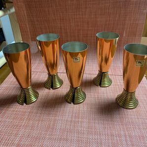 訳あり品 銅製タンブラー 5個セット ゴールド 高級感
