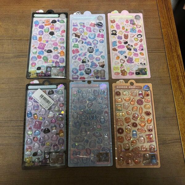 天使 ボンボンドロップシール セット エンジェル 海外 パン屋さん おばけ シマエナガ 平成 レトロ ぷっくり