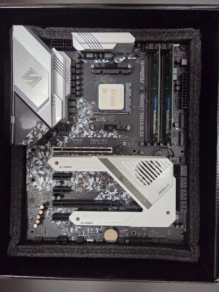 ASRock X570 Steel Legend + Ryzen7 5700X + RAM 8GBx2 セット