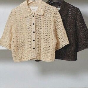 【タグ付き】トゥデイフル ニットシャツ