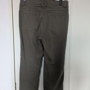 古着 パンツ ボトムス Lサイズ ストレッチパンツ カーキー レディース