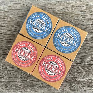 新品、SEX WAX 4個セット サーフィン ワックス ブルー&レッドラベル
