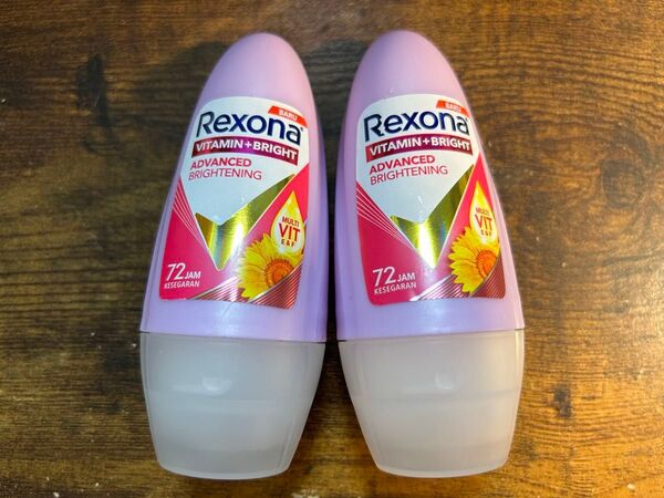 新品未使用品 Rexona 新作 レクソナ デオドラント ロールオン アドバンスド ブライトニング x2本 制汗 お徳用 セット