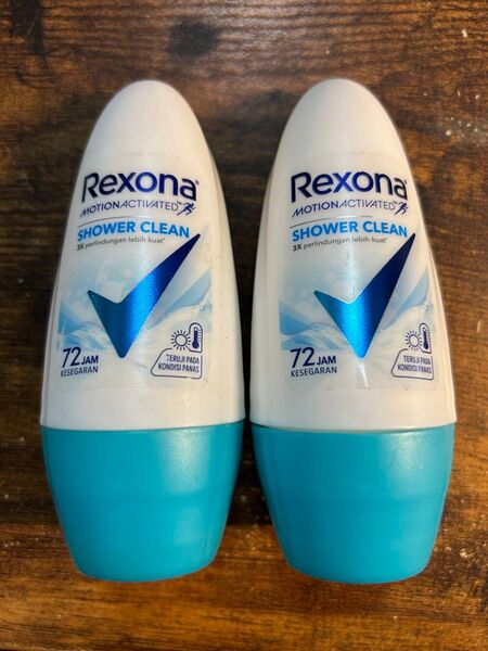 新品未使用 レクソナ Rexona 制汗 デオドラント クリーンシャワーx2本 制汗ロールオン 脇汗 ワキガ 多汗 夏場 送料込