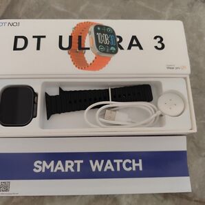 DT ULTRA 3 PRO スマートウォッチ 本体ブラック シリコンバンドブラック