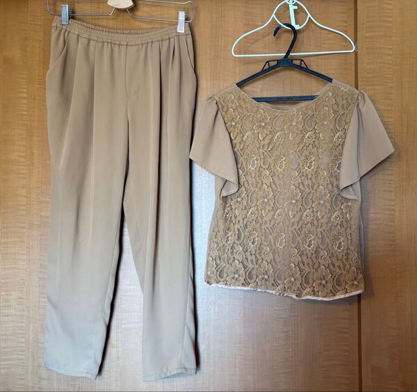 レディース セットアップ ベージュ レース ketty cherie