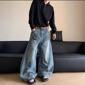 y2k jaded london bigboy デニム 青 地底人似