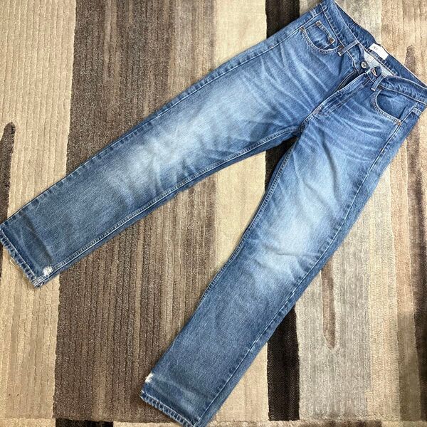 ZARA ザラ デニム ジーンズ ダメージ ストレート 綿100%? サイズ06 デニムパンツ